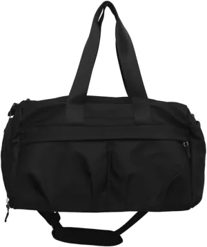 Travel Garment Bags Wet and Dry Luggage Bag Travel Bag Yoga Storage Handbag Duffle Bag(Black)