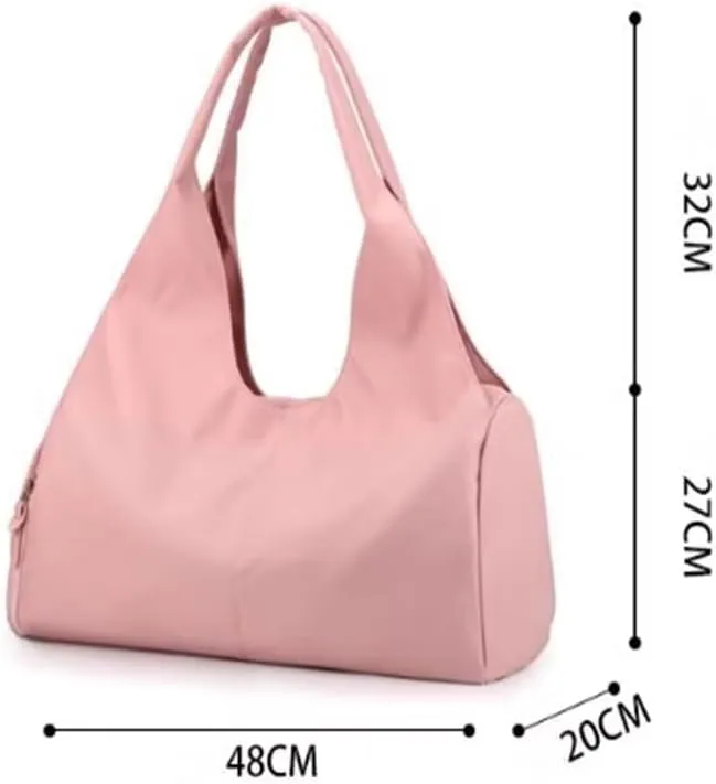Travel Garment Bags Women Wet and Dry Sports Gym Bag Yoga Tote Bag Duffle Bag(Gray)