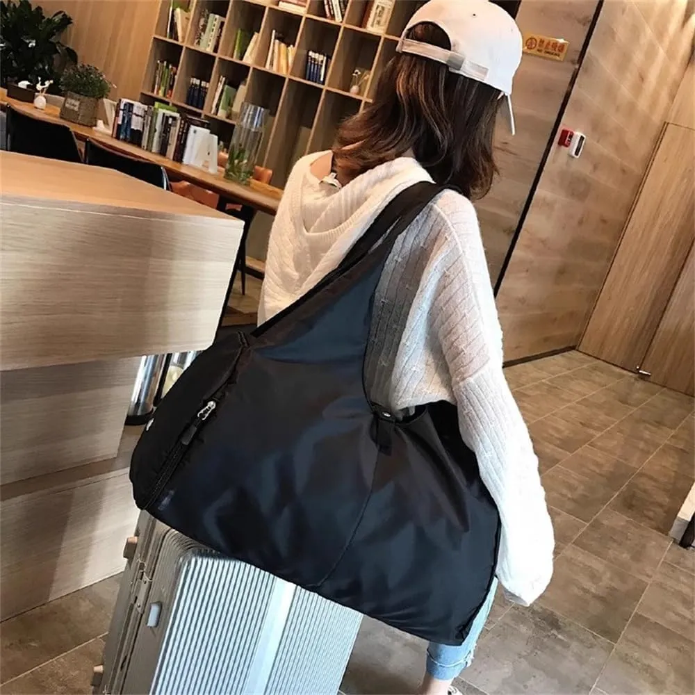 Travel Garment Bags Women Yoga Sports Bag Gym Bag Duffle Bag(Black)