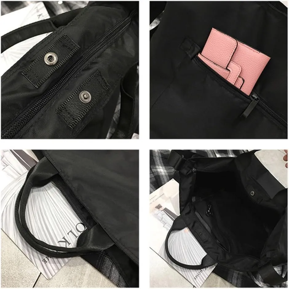 Travel Garment Bags Yoga Bag Travelling Leisure Simple Handbag Duffle Bag(Black)