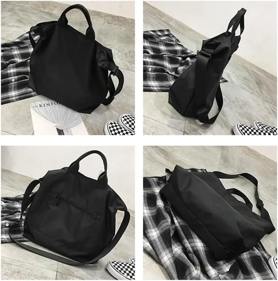 Travel Garment Bags Yoga Bag Travelling Leisure Simple Handbag Duffle Bag(Black)