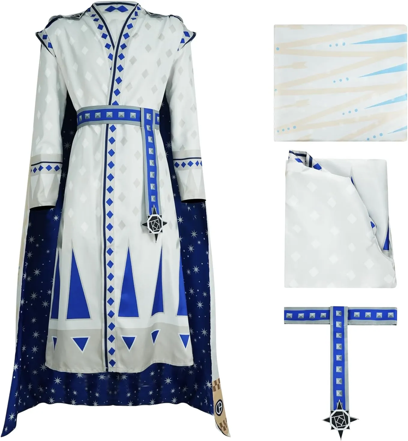 Wish King Magnifico Costume Men Asha Magnifico Cosplay Cloak Robe Belt Halloween Dress Up Outfits