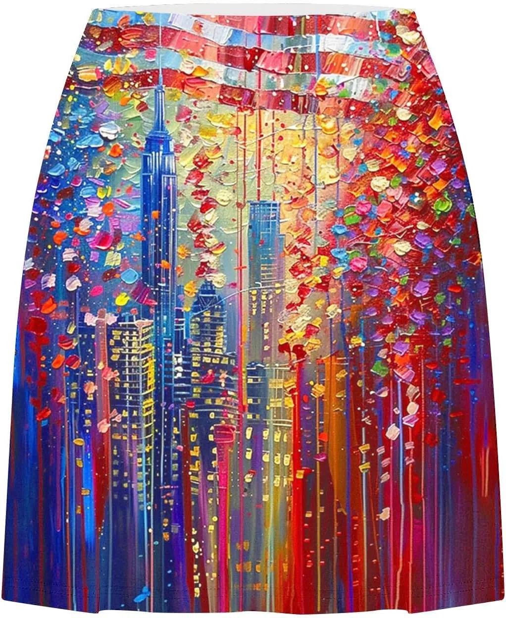 Women Tennis Skorts American Flag Patriotic Golf Skirts with Shorts Independence Day Stretchy Skirts Athletic Skorts