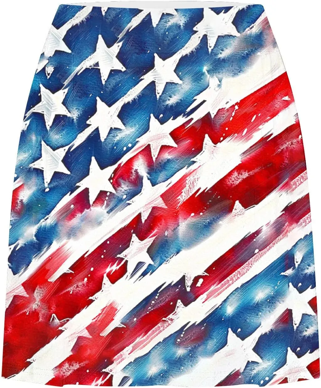 Women Tennis Skorts American Flag Patriotic Golf Skirts with Shorts Independence Day Stretchy Skirts Athletic Skorts