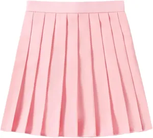 Women's High Waist Pleated Mini Skirt  Zipper A-Line Skirt for Summer Dance Sports Running