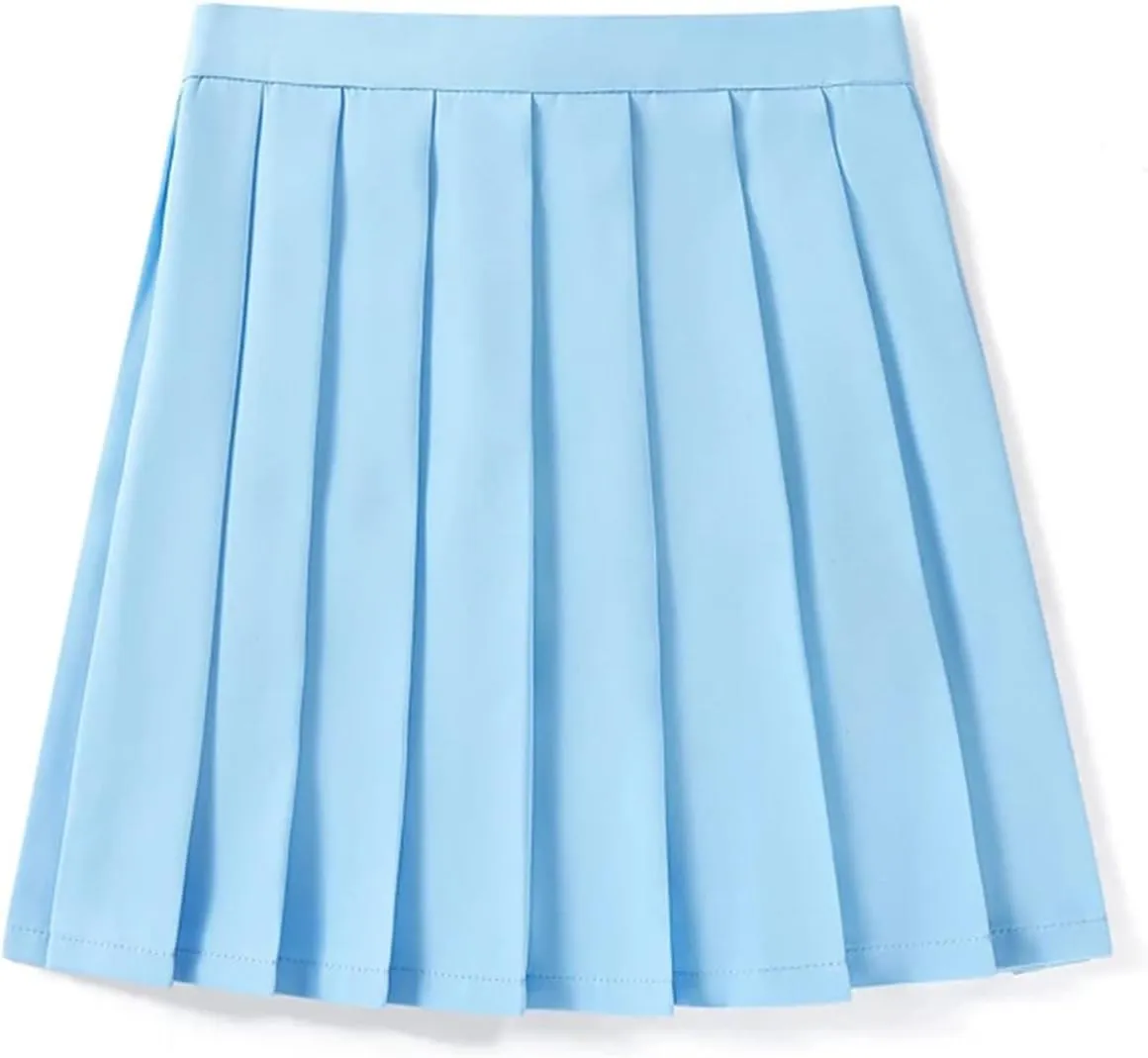 Women's High Waist Pleated Mini Skirt  Zipper A-Line Skirt for Summer Dance Sports Running