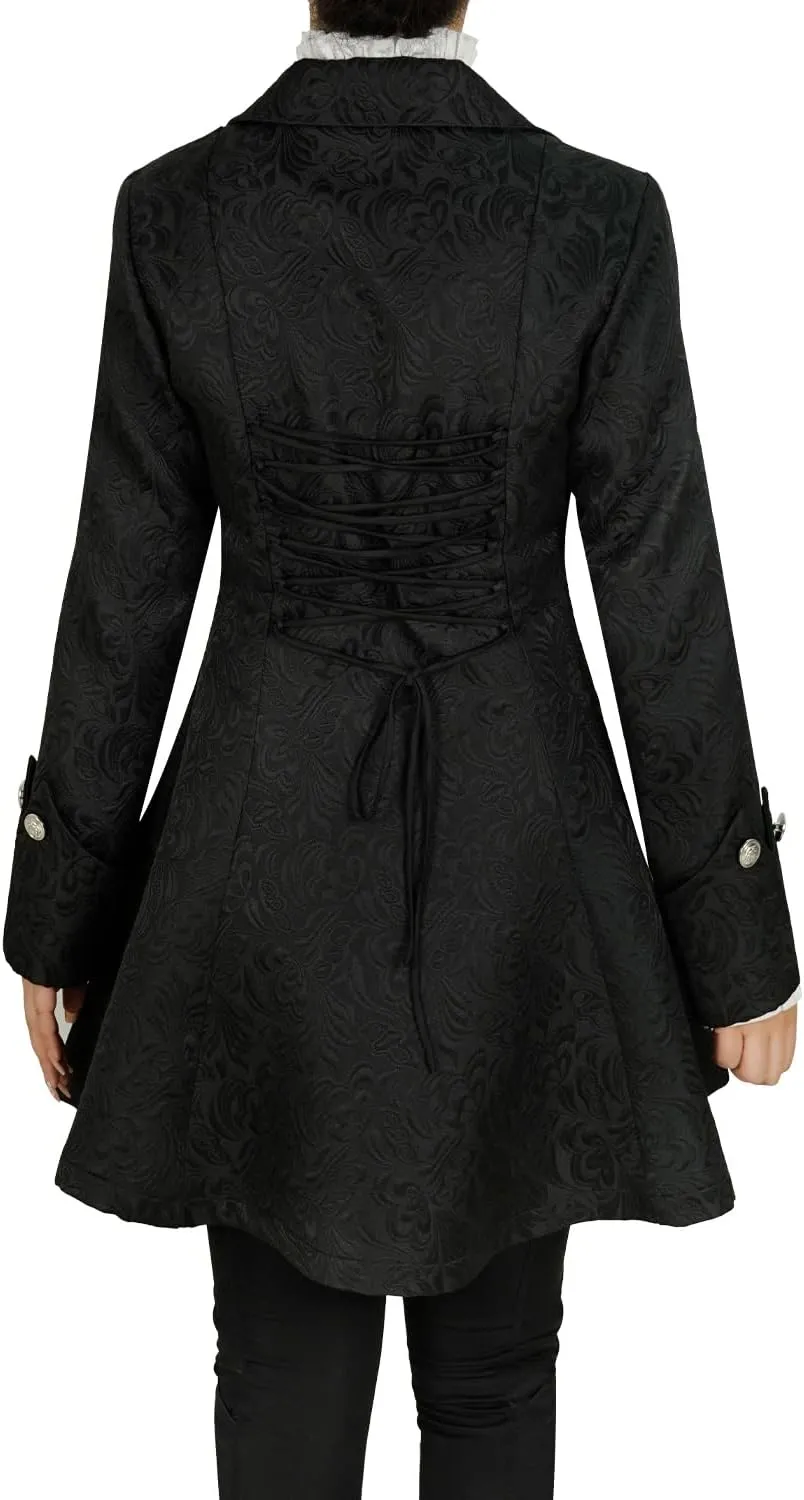 Women's Renaissance Gothic coat medieval pirate steampunk vest jacket