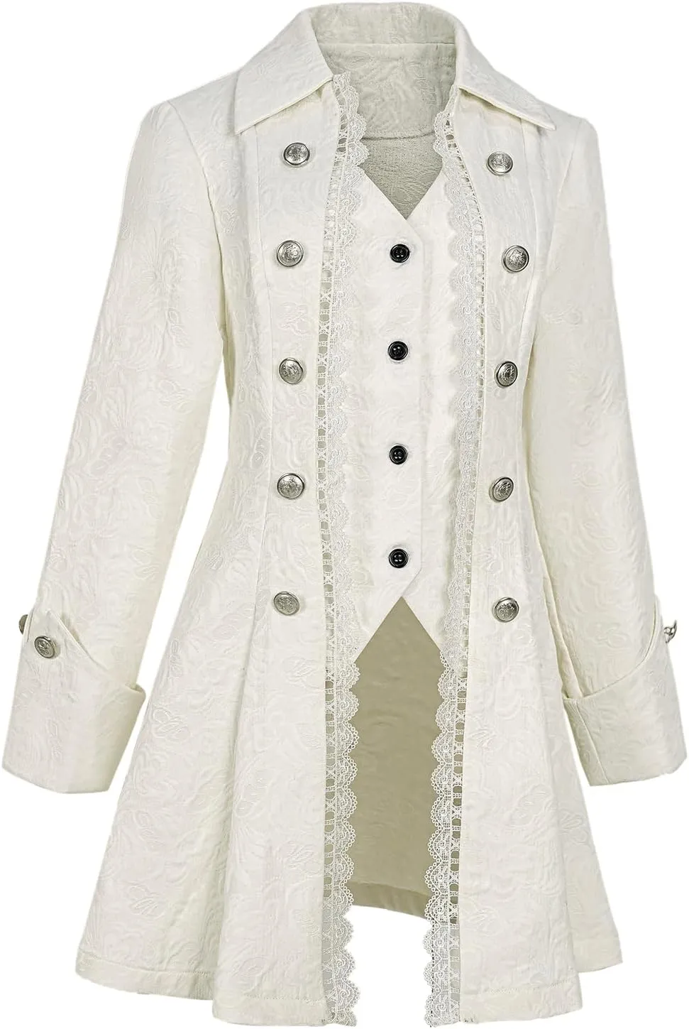 Women's Renaissance Gothic coat medieval pirate steampunk vest jacket