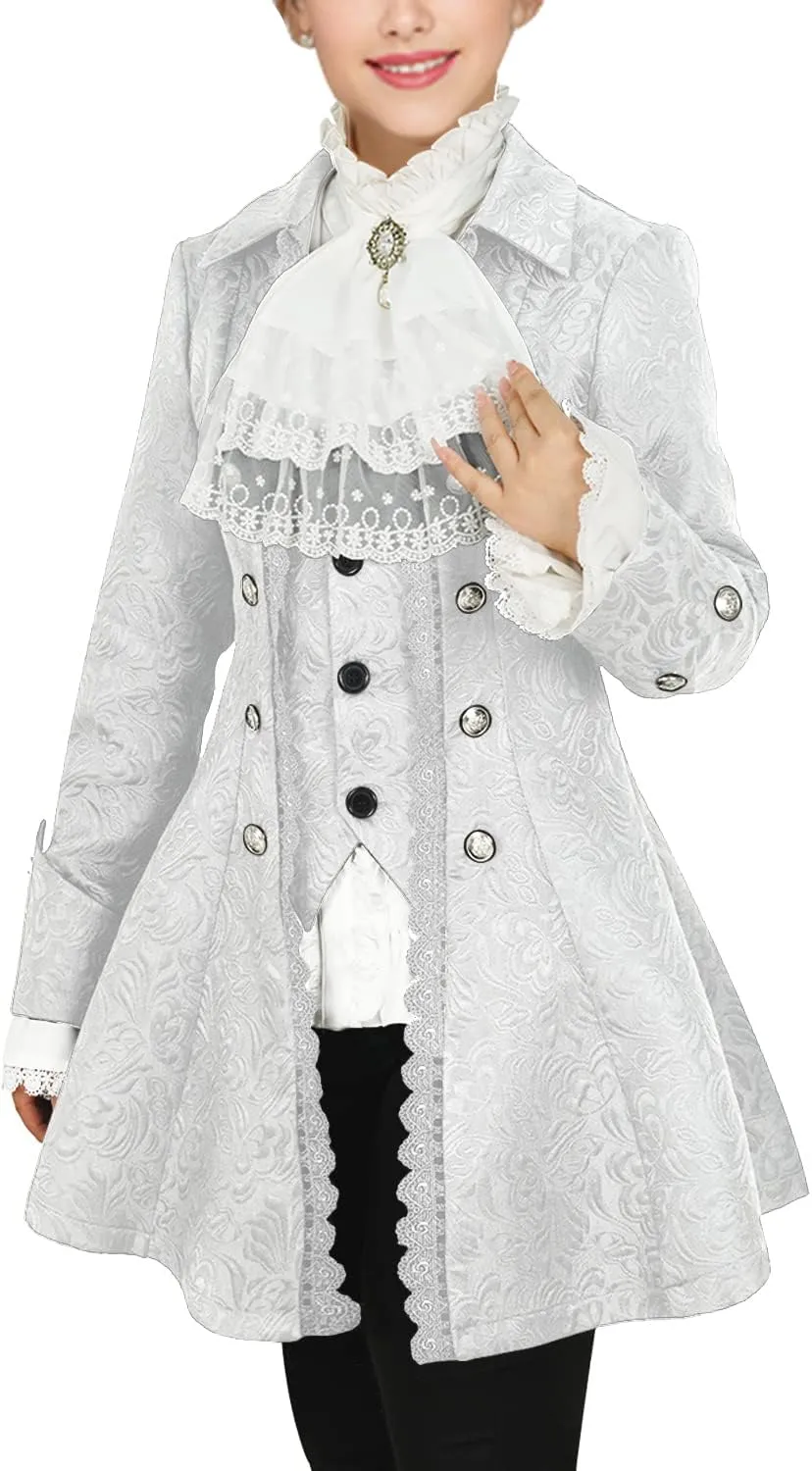 Women's Renaissance Gothic coat medieval pirate steampunk vest jacket
