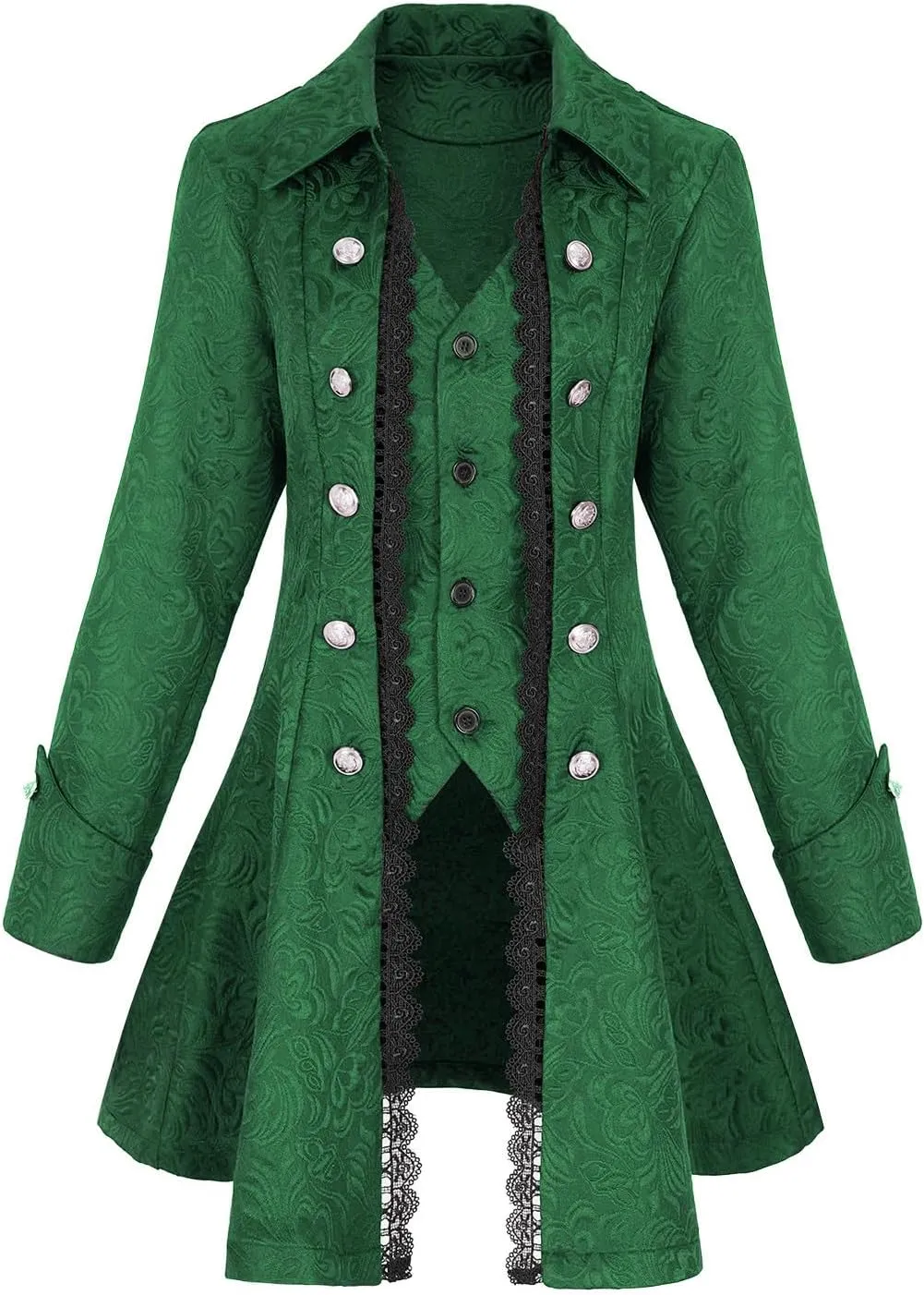 Women's Renaissance Gothic coat medieval pirate steampunk vest jacket