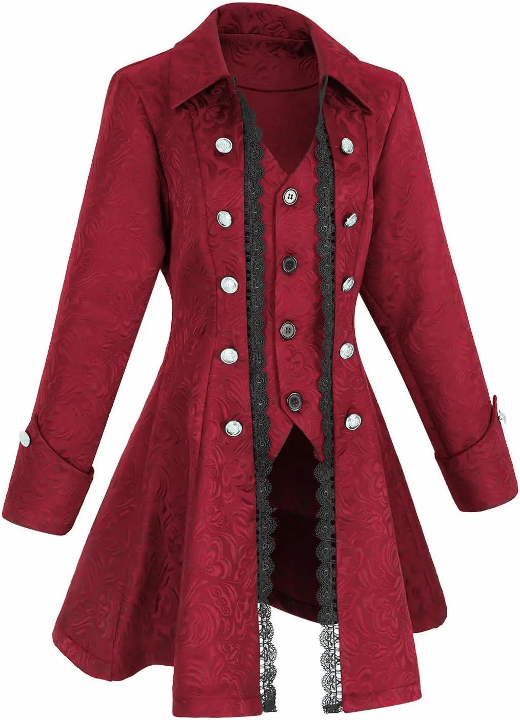 Women's Renaissance Gothic coat medieval pirate steampunk vest jacket