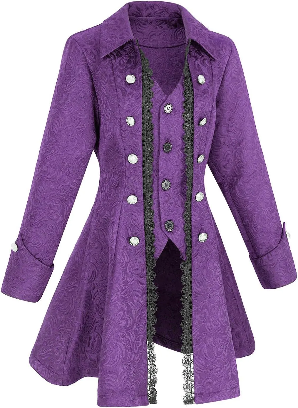 Women's Renaissance Gothic coat medieval pirate steampunk vest jacket