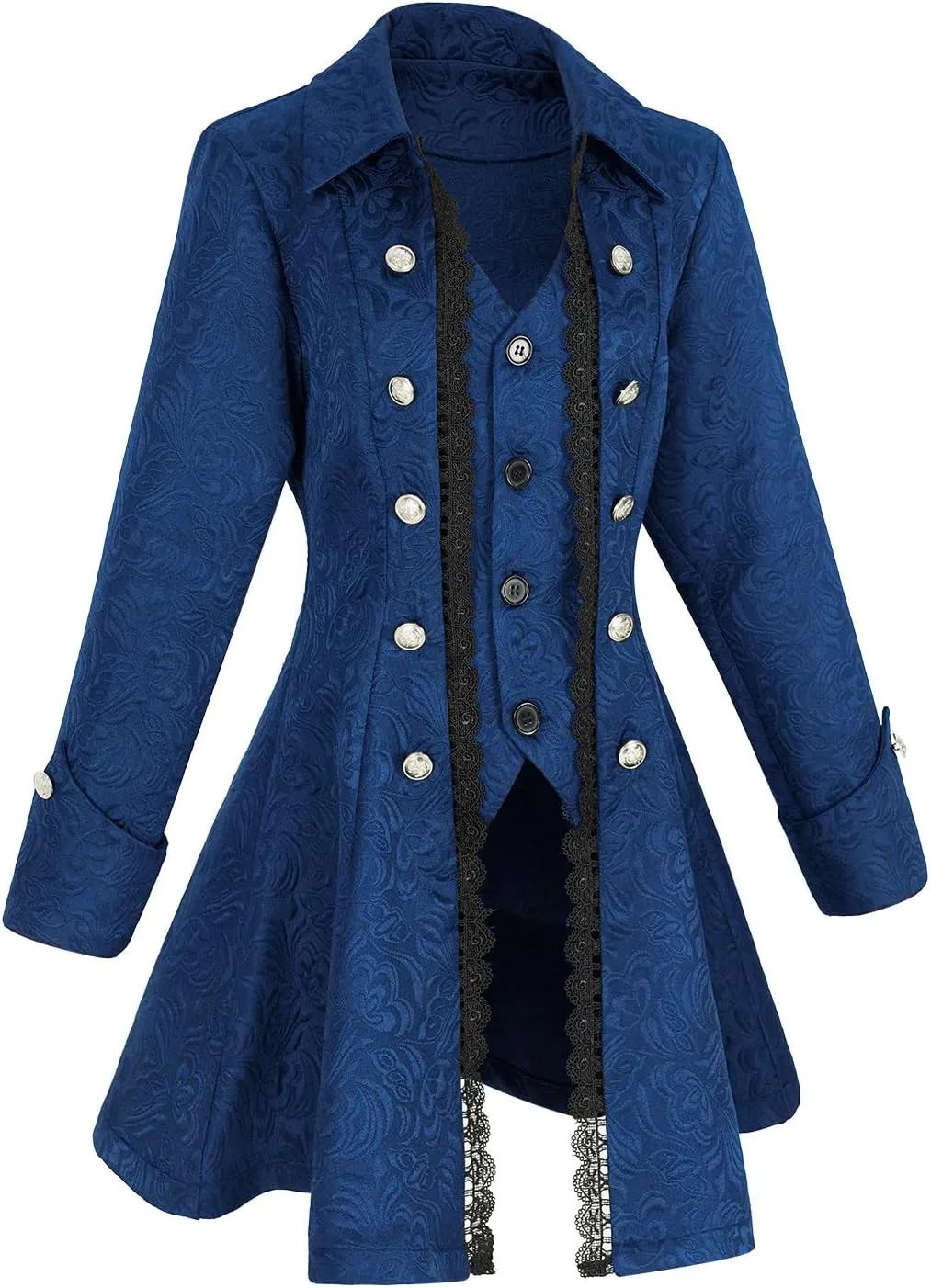 Women's Renaissance Gothic coat medieval pirate steampunk vest jacket