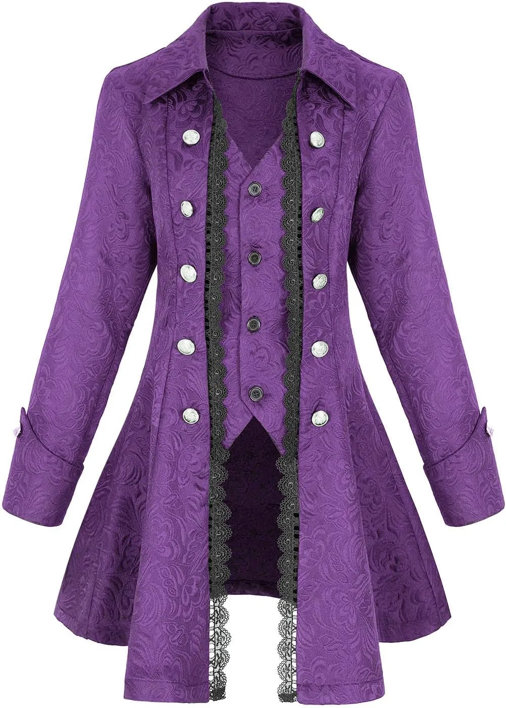 Women's Renaissance Gothic coat medieval pirate steampunk vest jacket