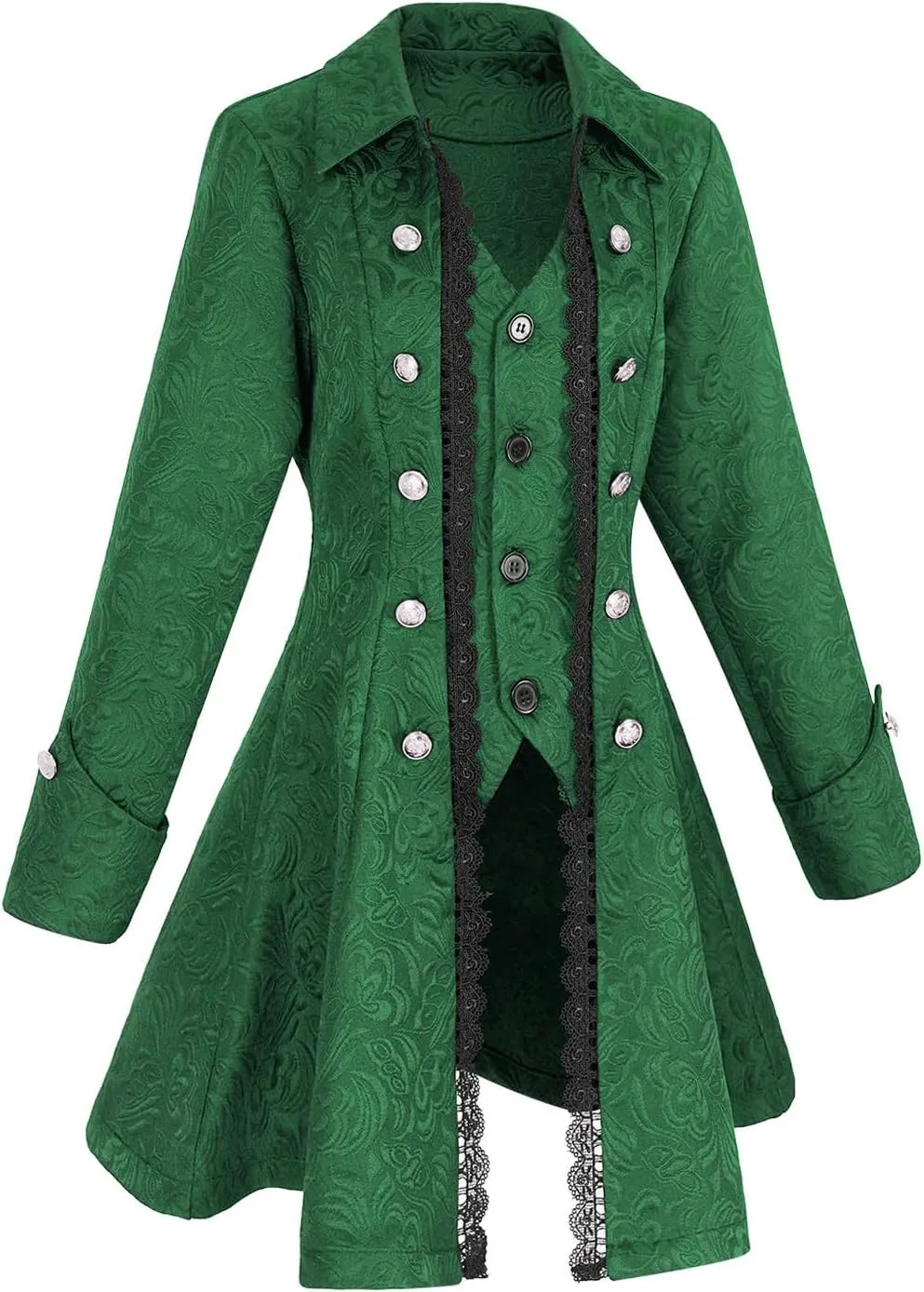 Women's Renaissance Gothic coat medieval pirate steampunk vest jacket
