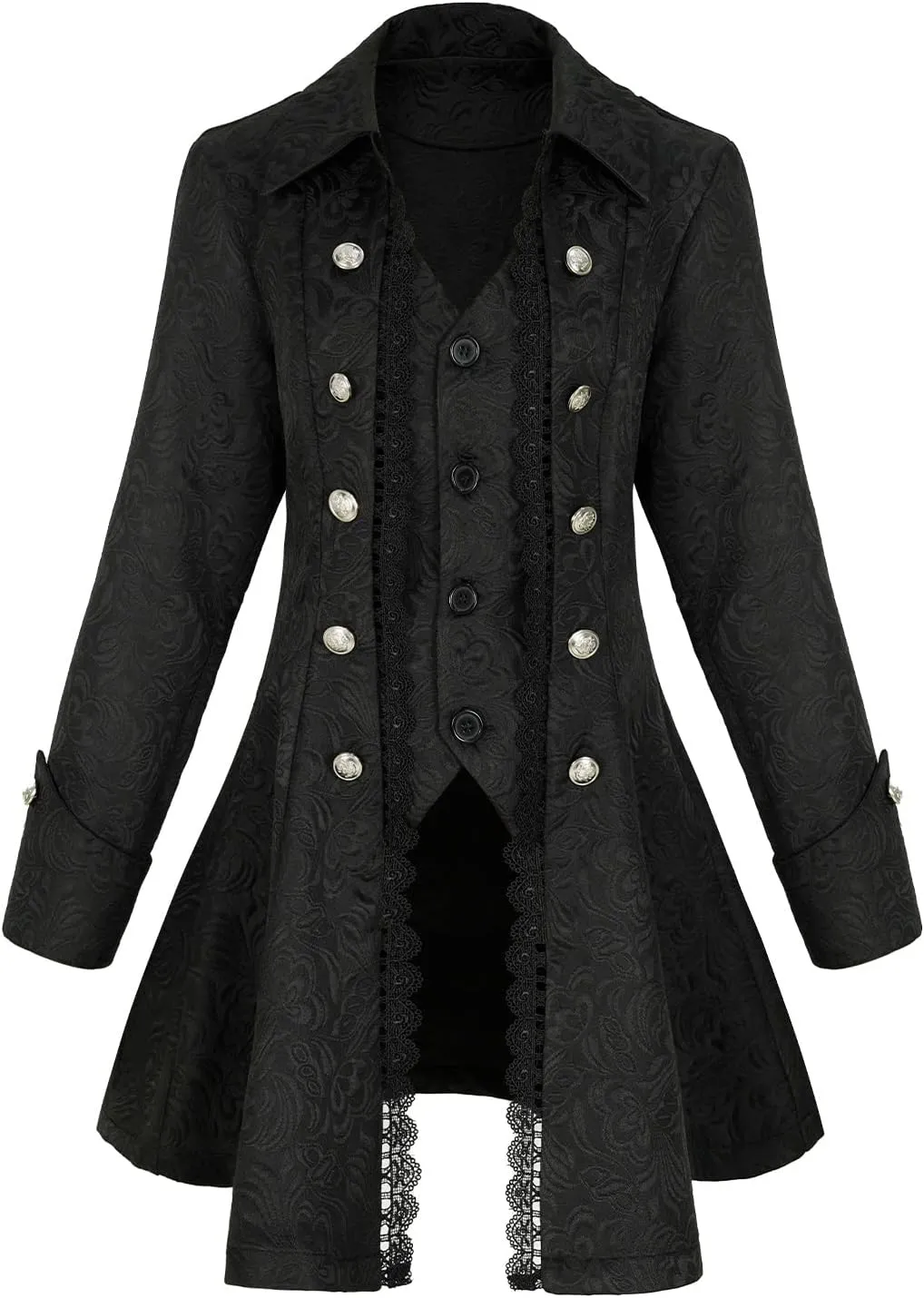 Women's Renaissance Gothic coat medieval pirate steampunk vest jacket