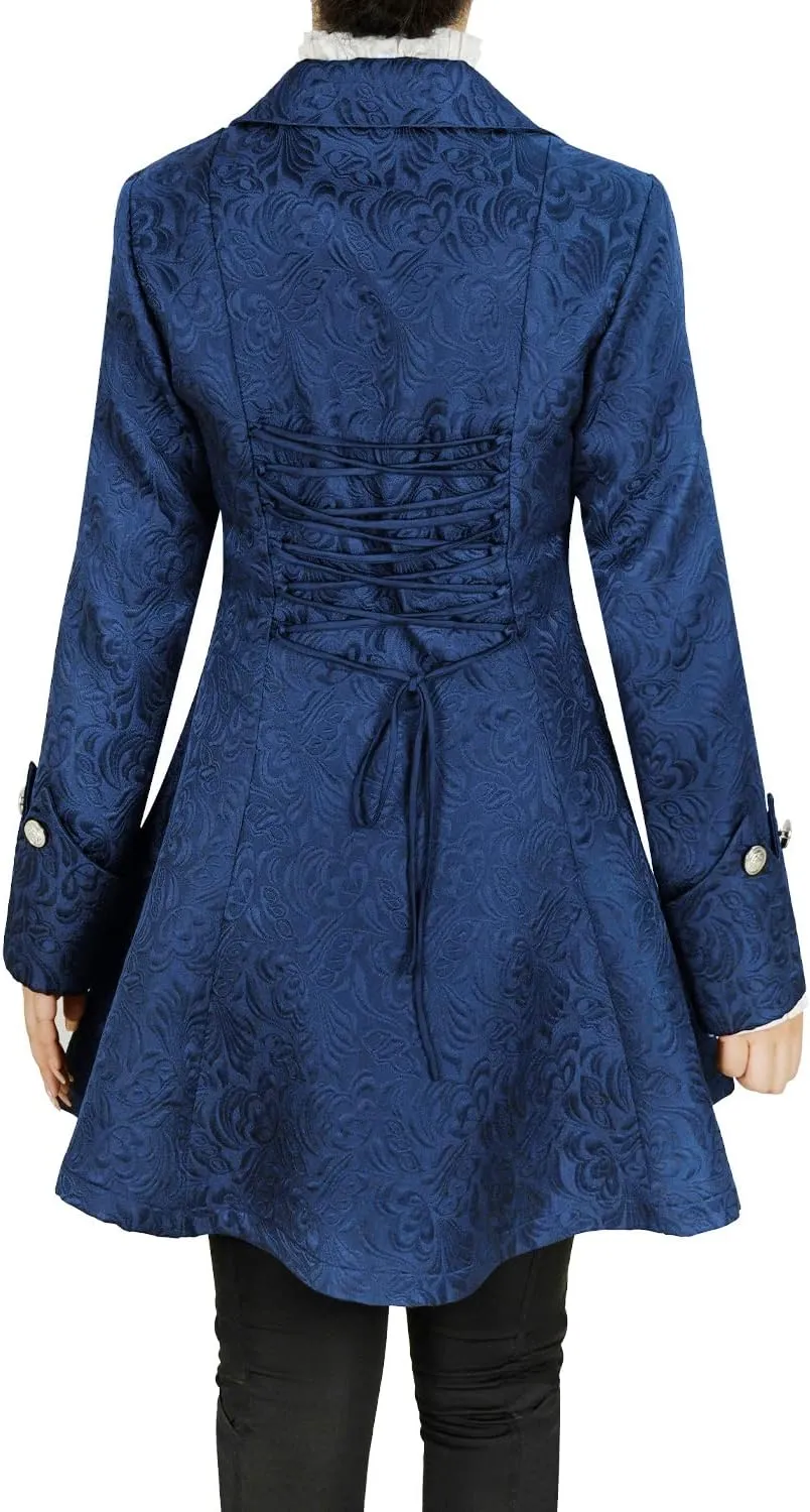 Women's Renaissance Gothic coat medieval pirate steampunk vest jacket