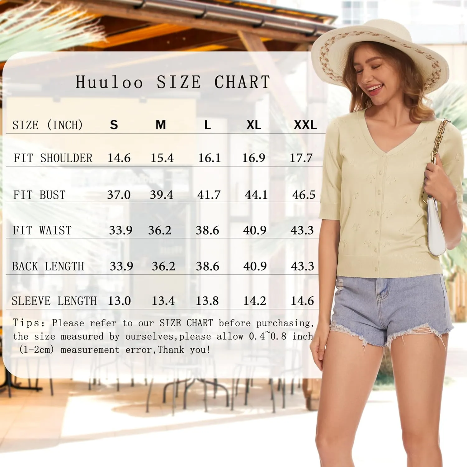 Women's Short Sleeve V Neck Shrugs Button Down Knit Cropped Cardigan Sweater Tops
