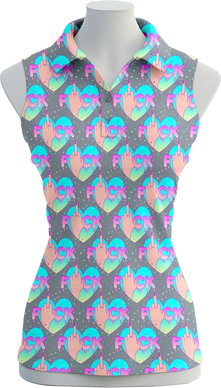 Womens Sleeveless Golf Shirt Quick Dry Athletic Tank Tops Ladies Casual Summer Golf Wear