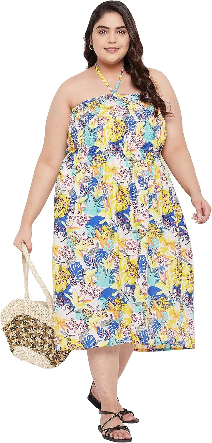 Women's Summer Casual Dress Comfy Tube Dresses Sundresses Beach Dress Tops for Girls