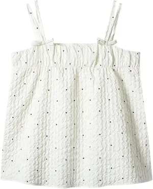 Women's Sweet Hot Girl Polka-Dot Bow Sleeveless Off-Shoulder Camisole Slimming Short Suspender Tops