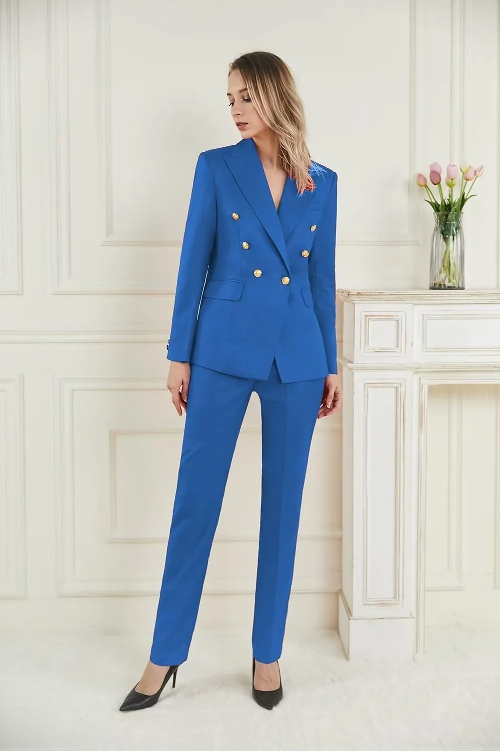 YUVUXE 2 Piece Suit Women Pantsuits Wedding Tuxedos Party Wear Suits Formal Business Suits