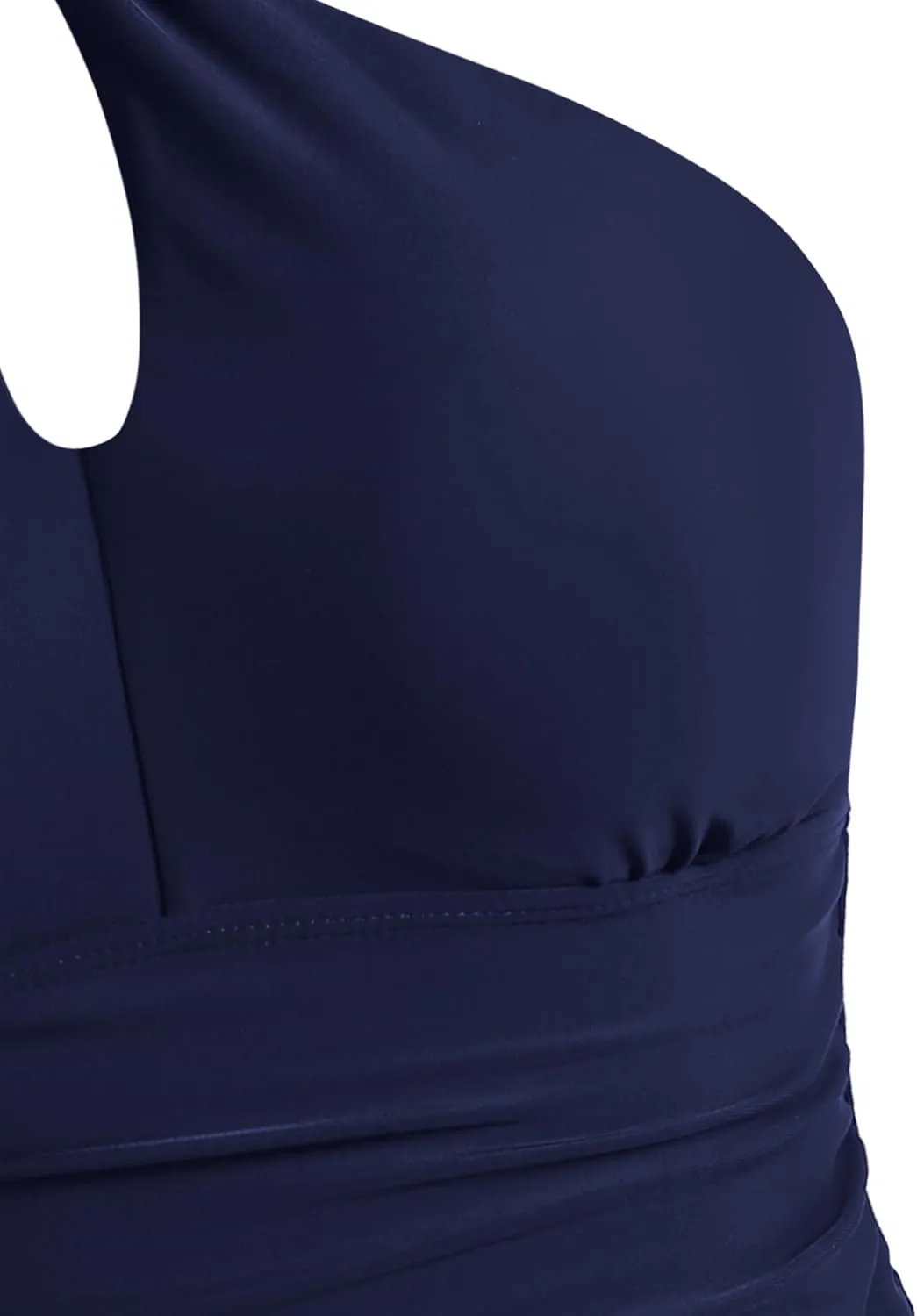 ZAFUL Women's Tankini Swimsuits Cut Out Crisscross Tankini Top with High Waisted Bottom Tummy Control Bathing Suit